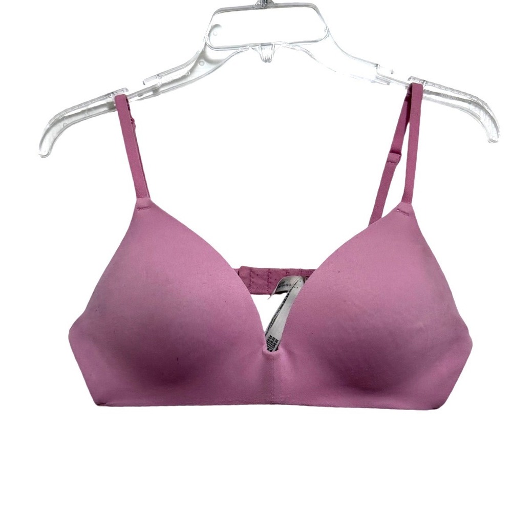 Victorias Secret PINK Wear Everywhere Wireless Push Up Bra Mauve Pink 36B